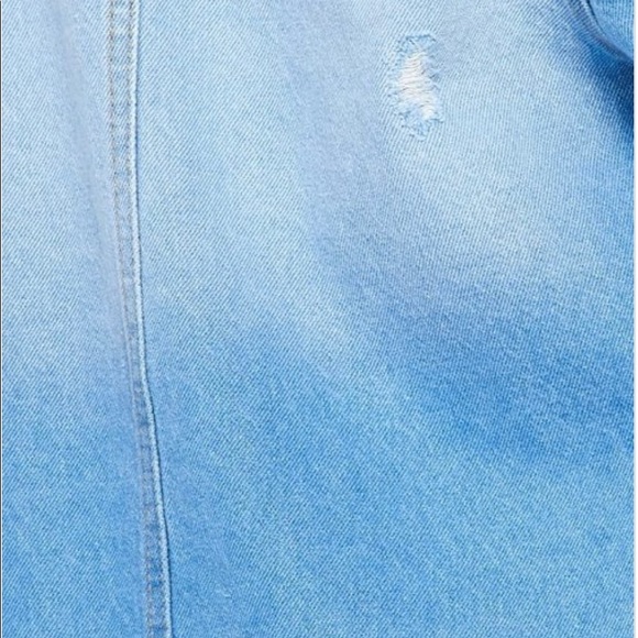 NEW FALL TRENDY BUTTON DOWN LIGHT DENIM LONG JACKET - Picture 4 of 4